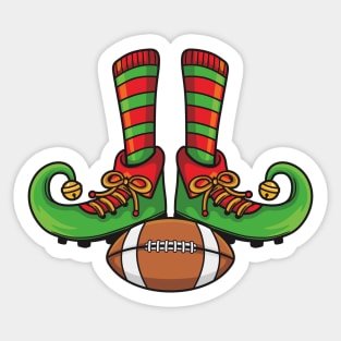 Football Christmas Elf Sticker